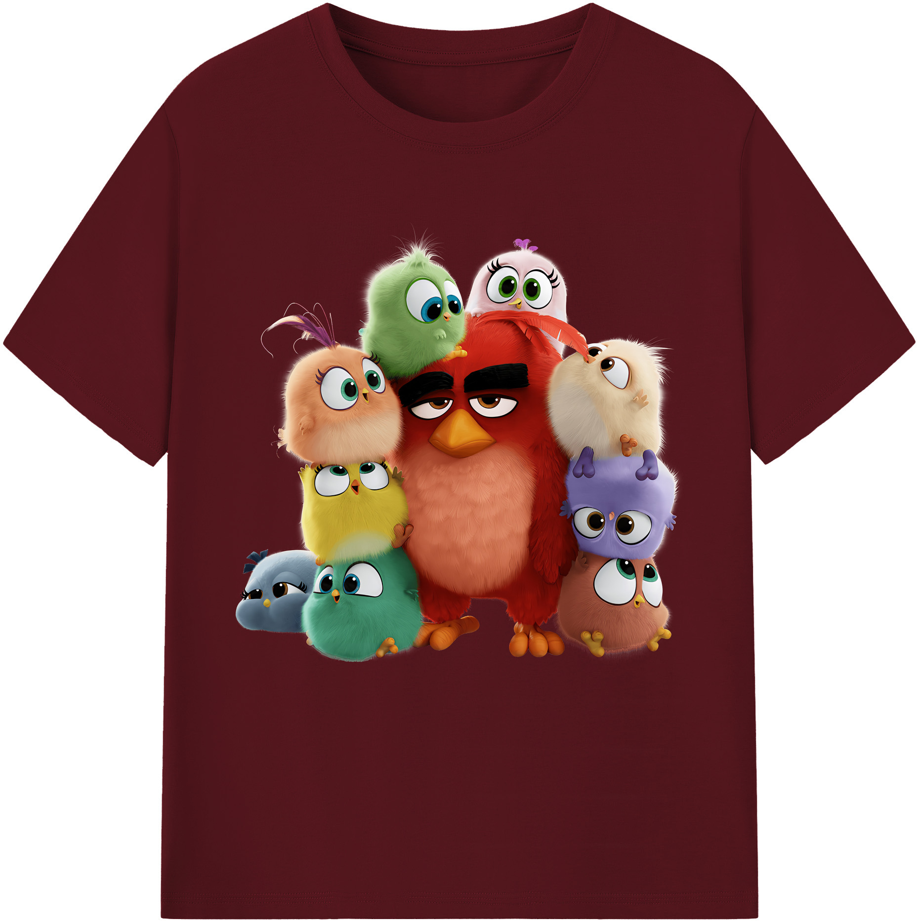 （画像用） Angry Birds アングリーバード 綿100％半袖Tシャツ（フロントプリント）